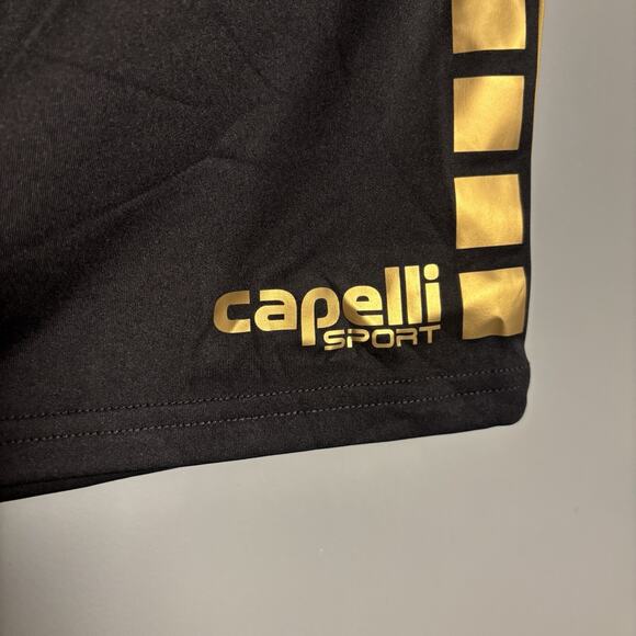NWT Capelli Men’s Black Gold Athletic Shirts Large New Running Workout - Picture 2 of 7
